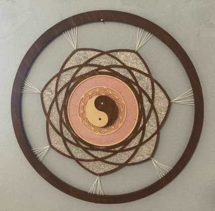 Blume des Lebens, Ying&Yang, Lebensblume,Kunst, Holz